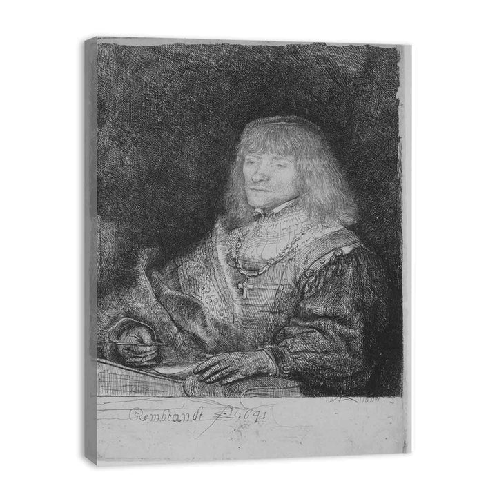 Man At A Desk Wearing A Cross And Chain Painting