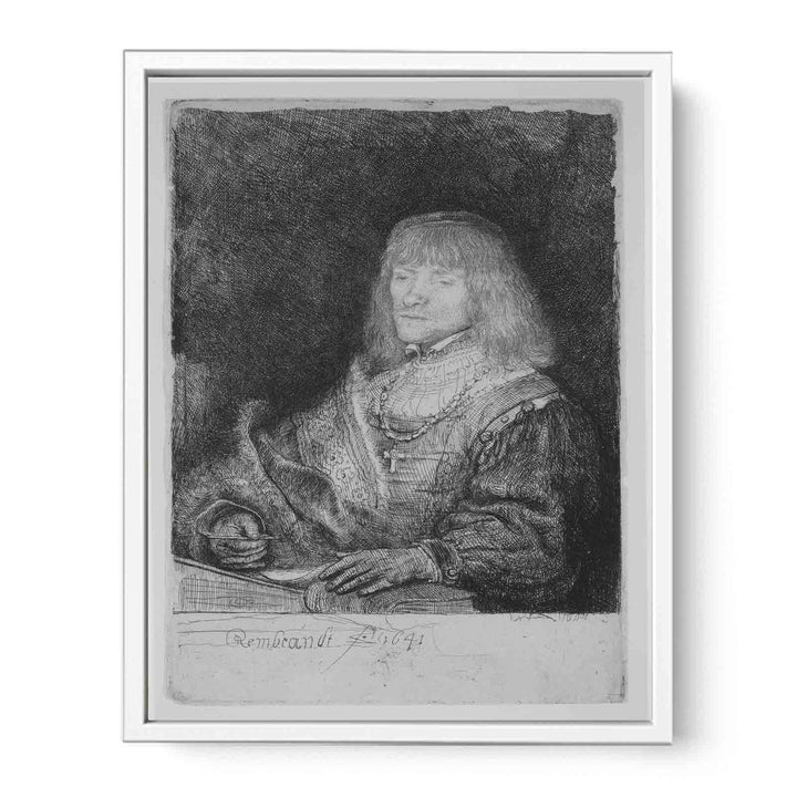 Man At A Desk Wearing A Cross And Chain Painting