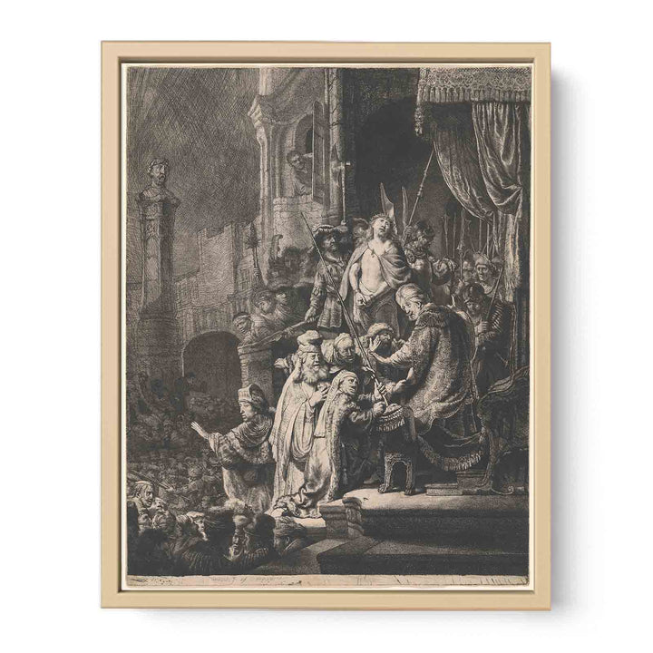 Christ Before Pilate Large Plate Painting