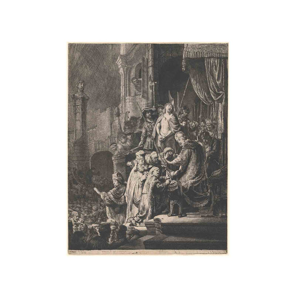 Christ Before Pilate Large Plate Painting