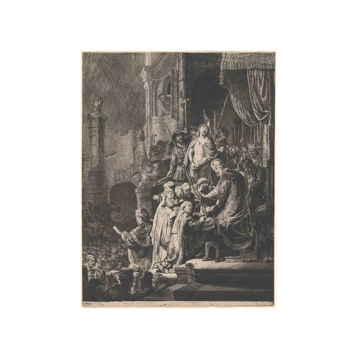 Christ Before Pilate Large Plate Painting
