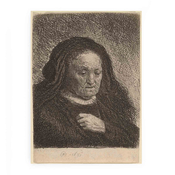The Artist's Mother With Her Hand On Her Chest Painting
