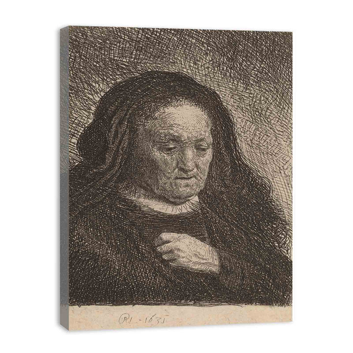 The Artist's Mother With Her Hand On Her Chest Painting