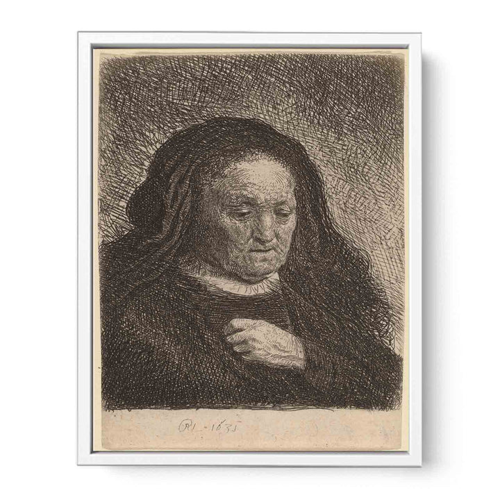 The Artist's Mother With Her Hand On Her Chest Painting