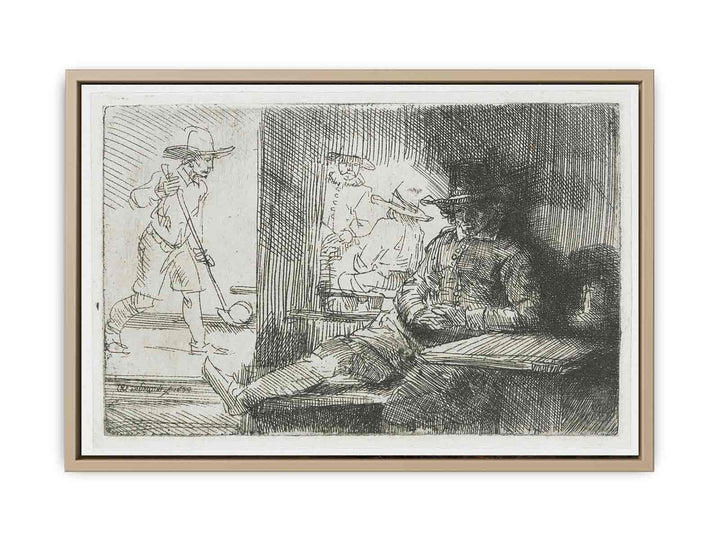 The Golf Player Painting