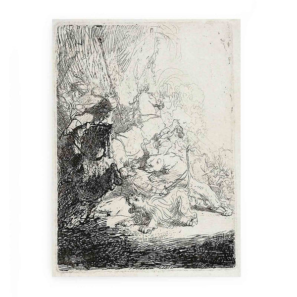 The Small Lion Hunt (with two Lions) Painting