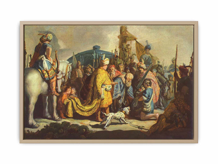 David with the head of Goliath before Saul
 Painting