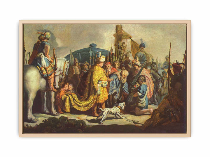 David with the head of Goliath before Saul
 Painting