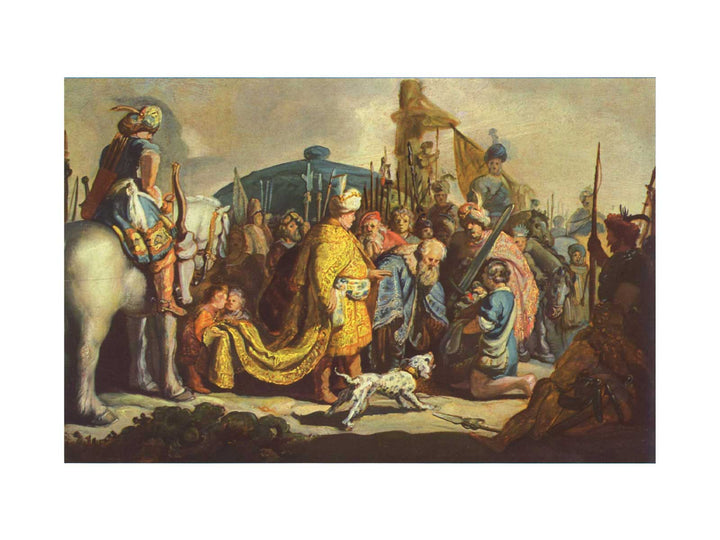 David with the head of Goliath before Saul
 Painting