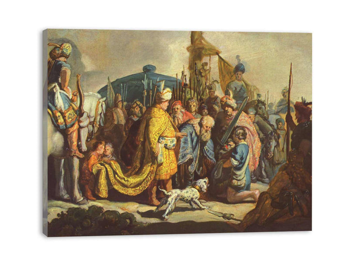David with the head of Goliath before Saul
 Painting