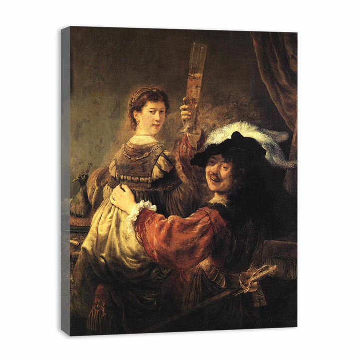 Rembrandt and Saskia in the Scene of the Prodigal Son in the Tavern c. 1635
 Painting