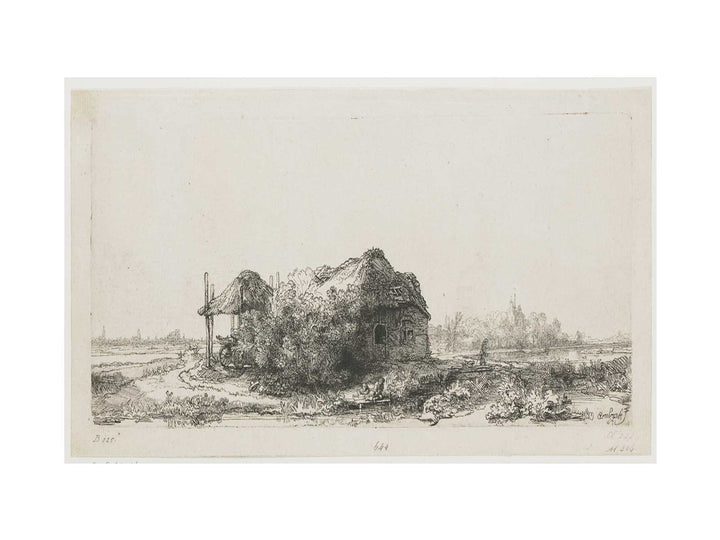 Landscape With A Cottage And Haybarn Painting