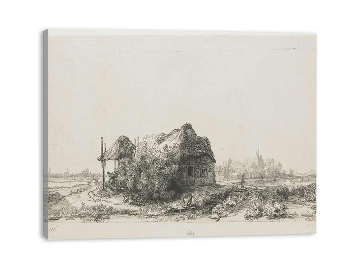 Landscape With A Cottage And Haybarn Painting