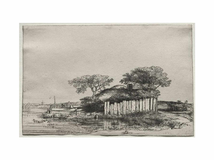 Cottage With A White Paling Painting