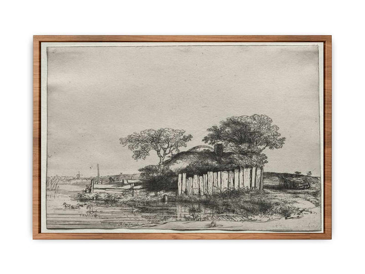 Cottage With A White Paling Painting