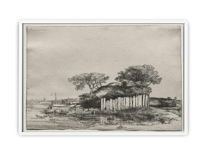 Cottage With A White Paling Painting