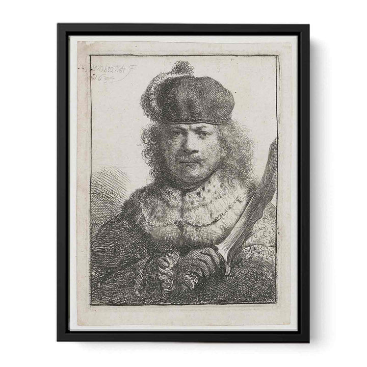 Self-Portrait With Raised Sabre Painting