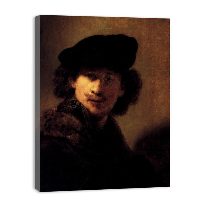 Self-Portrait with Velvet Beret and Furred Mantel Painting