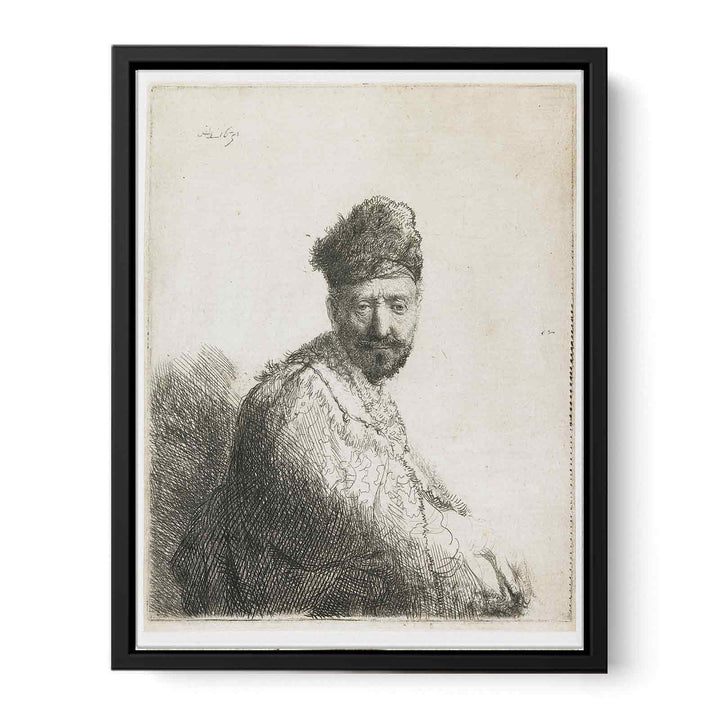 A bearded Man in a furred oriental Cap and Robe the Artist's Father Painting