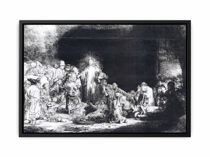 The Little Children Being Brought to Jesus, The 100 Guilder Print 1647-49
 Painting