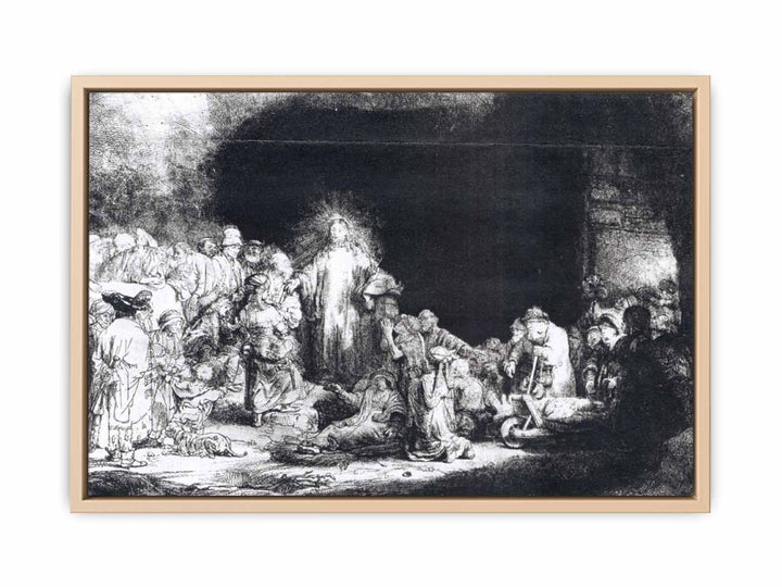 The Little Children Being Brought to Jesus, The 100 Guilder Print 1647-49
 Painting