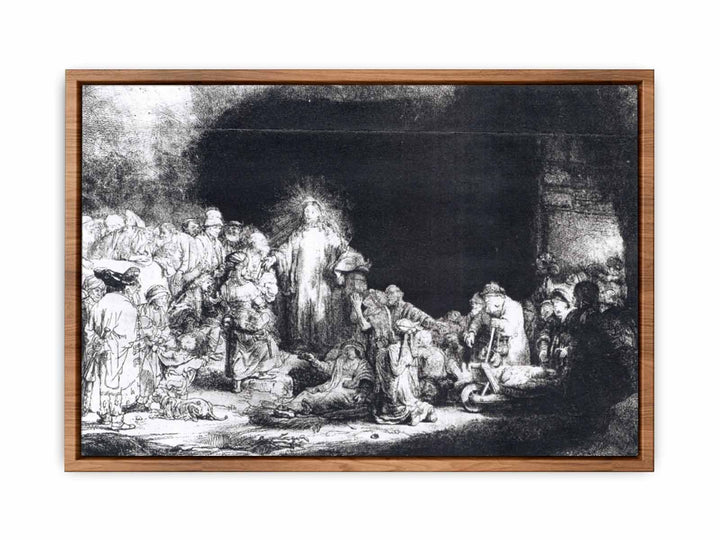 The Little Children Being Brought to Jesus, The 100 Guilder Print 1647-49
 Painting