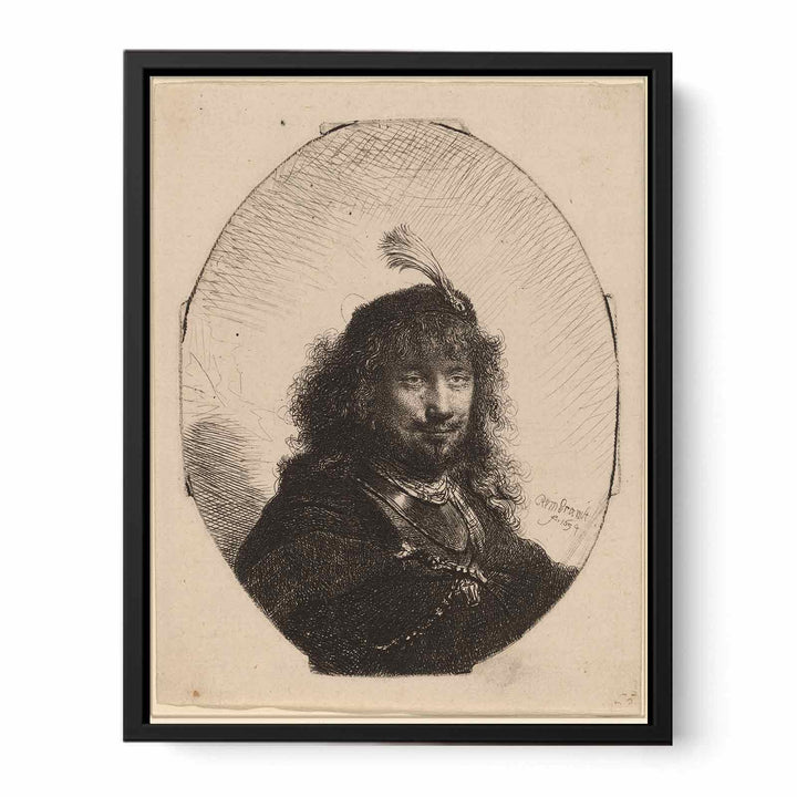 Self-Portrait with plumed Cap and lowered Sabre Painting