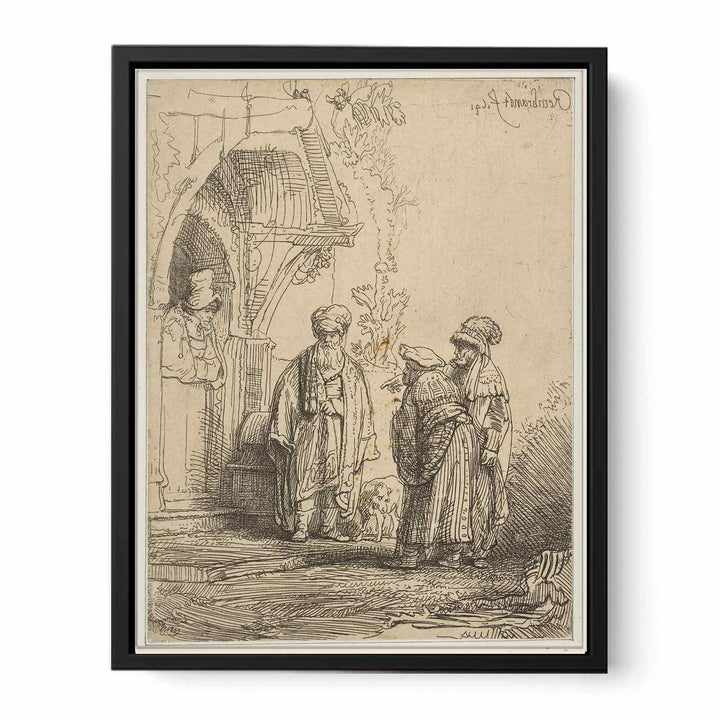 Three Oriental Figures (Jacob And Laban) Painting