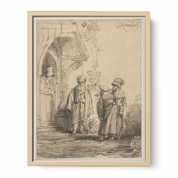 Three Oriental Figures (Jacob And Laban) Painting