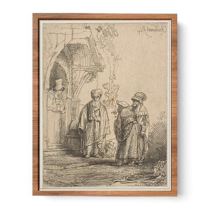 Three Oriental Figures (Jacob And Laban) Painting