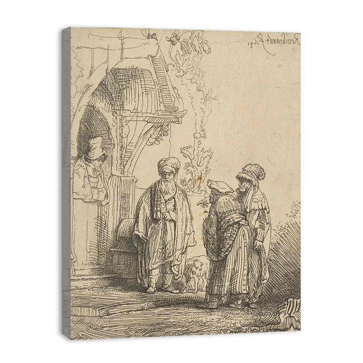 Three Oriental Figures (Jacob And Laban) Painting