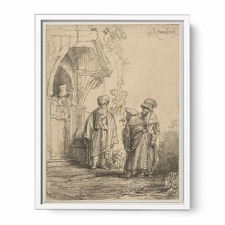 Three Oriental Figures (Jacob And Laban) Painting