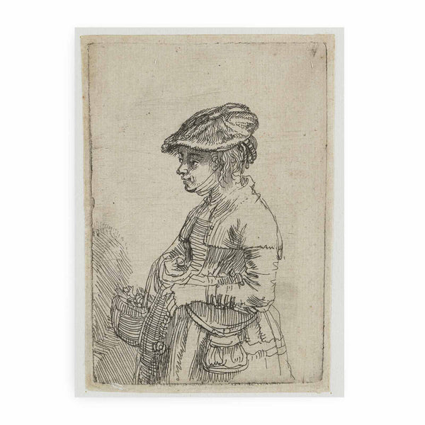 Girl With A Basket Painting