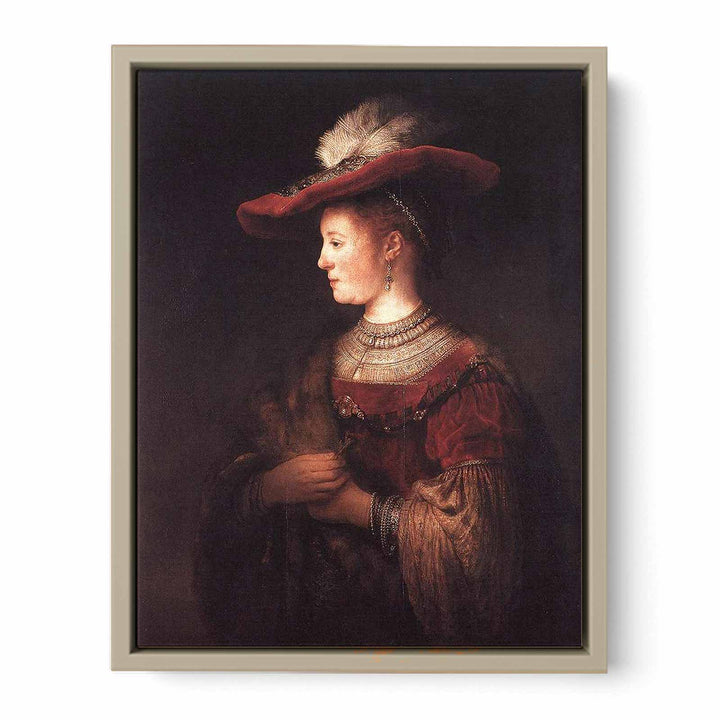 Saskia in Pompous Dress c. 1642 Painting