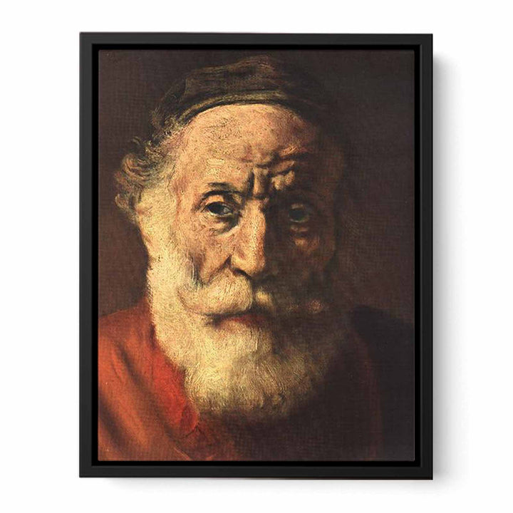 Portrait of an Old Man in Red (detail -1) 1652-54
 Painting