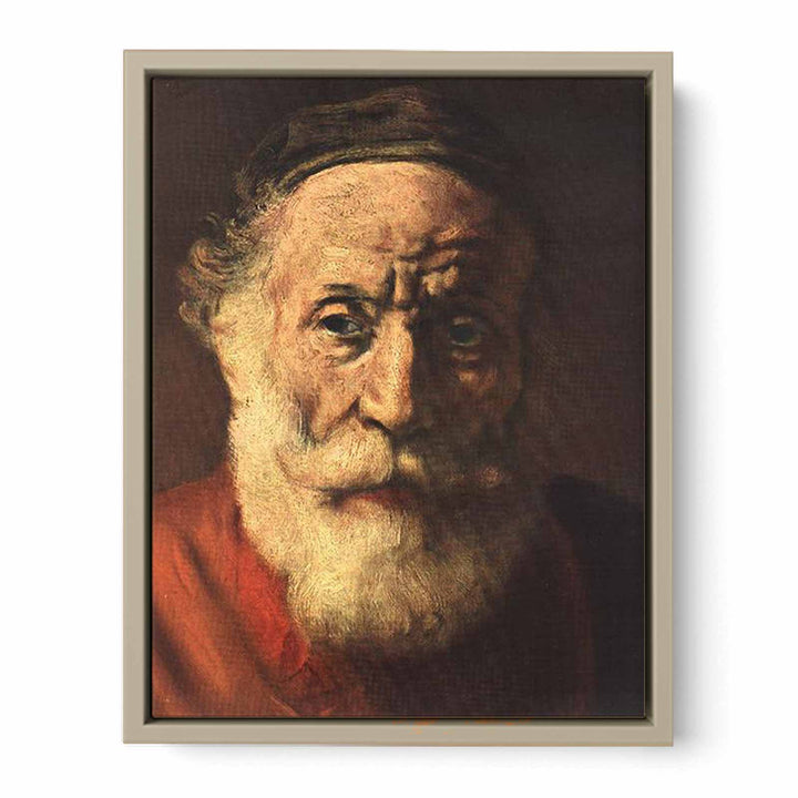 Portrait of an Old Man in Red (detail -1) 1652-54
 Painting