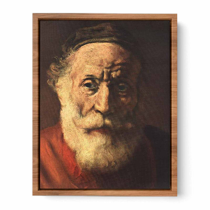 Portrait of an Old Man in Red (detail -1) 1652-54
 Painting
