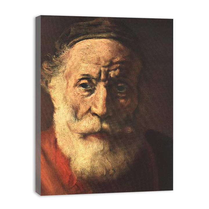 Portrait of an Old Man in Red (detail -1) 1652-54
 Painting