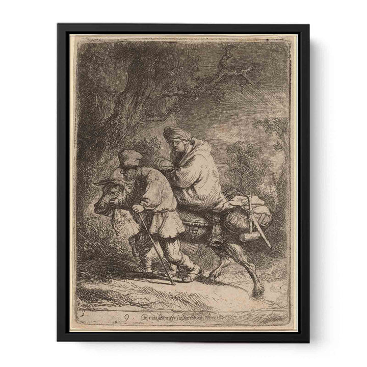 The Flight into Egypt Small Plate 2 Painting