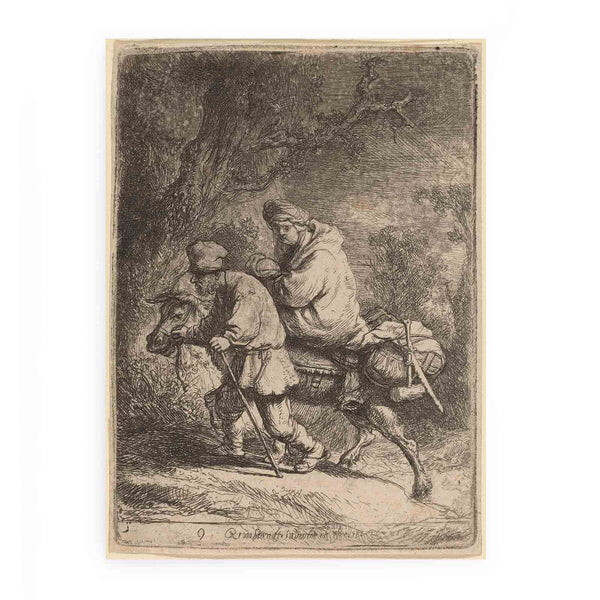 The Flight into Egypt Small Plate 2 Painting