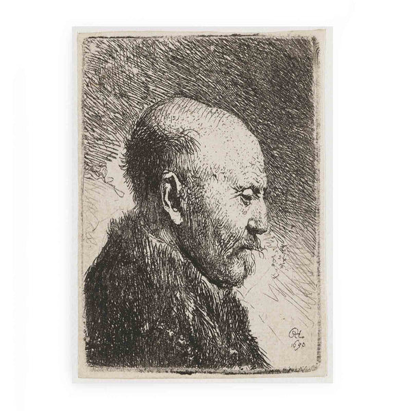 Bald-headed man in Profile Right; The Artist's Father Painting