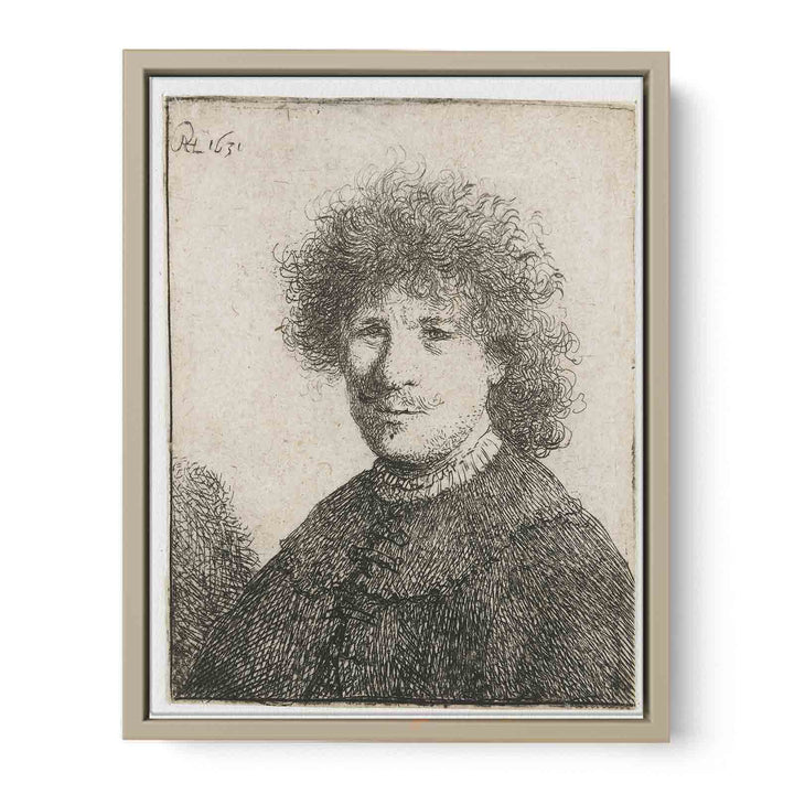 Self-Portrait in a Cloak with a falling Collar Bust Painting