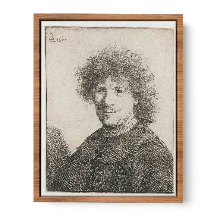 Self-Portrait in a Cloak with a falling Collar Bust Painting