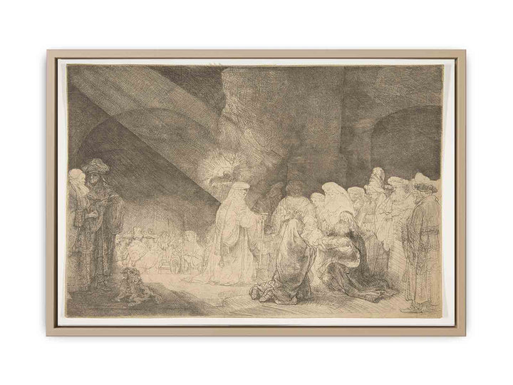 Presentation In The Temple Oblong Plate
 Painting