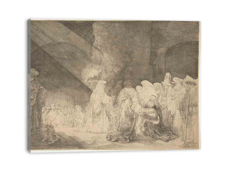 Presentation In The Temple Oblong Plate
 Painting