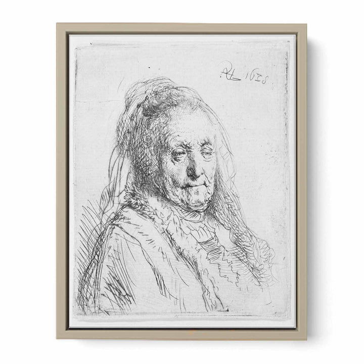 Artist's mother, head and bust Painting