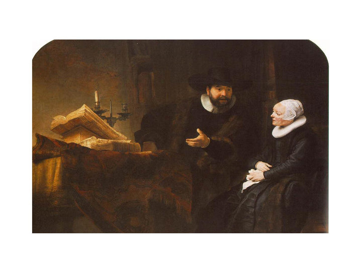 The Mennonite Minister Cornelis Claesz. Anslo in Conversation with his Wife, Aaltje 1641
 Painting