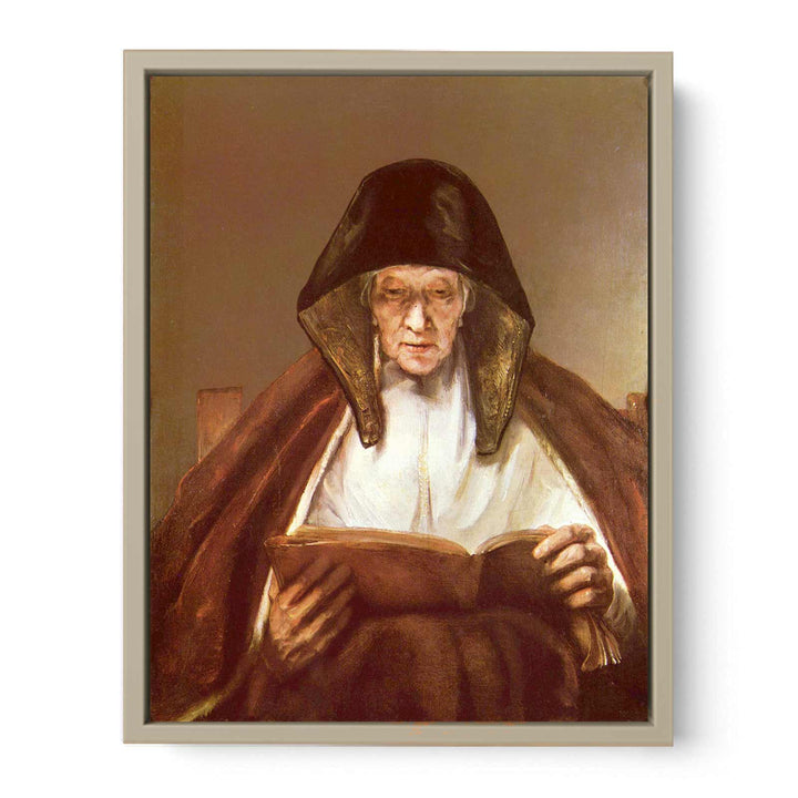 Old woman, reading Polski Starsza pani Painting