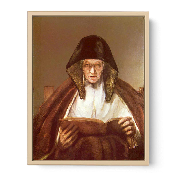 Old woman, reading Polski Starsza pani Painting