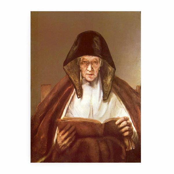 Old woman, reading Polski Starsza pani Painting